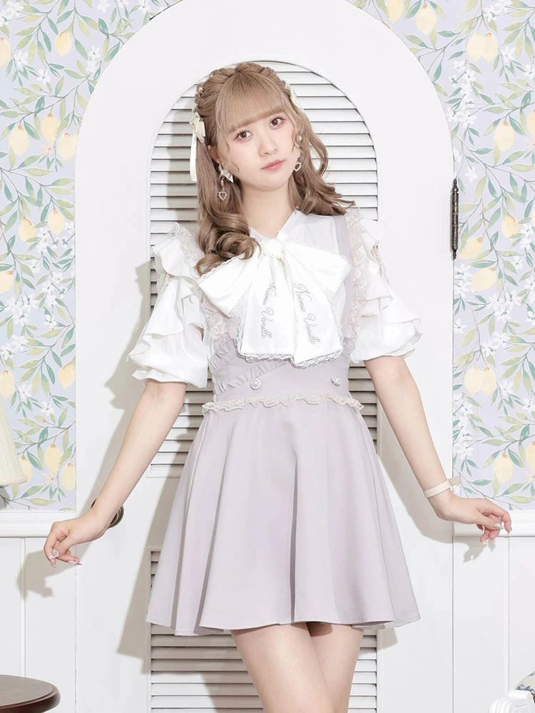 Женская кружевная рубашка с коротким рукавом