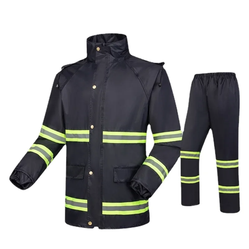 

Travel Zipper Men Raincoat Jacket Adults Unisex Waterproof Fishing Raincoat Reflective Pants Poncho Regenjas Raincoat Men