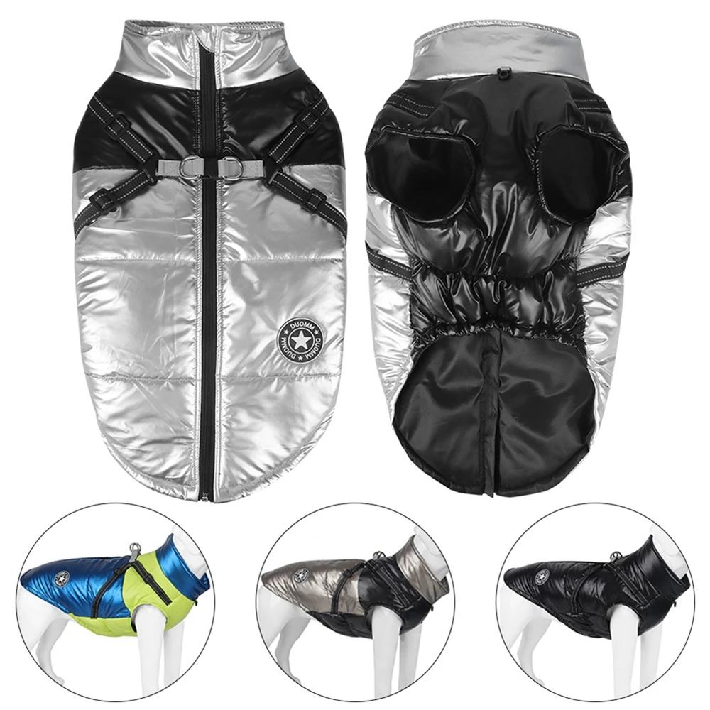 

Winter Coat Pet Dog Jacket Big Dog Coat with Harness Waterproof Reflective Warm Dog Clothes for Small Medium Large Dogs 3XL-7XL