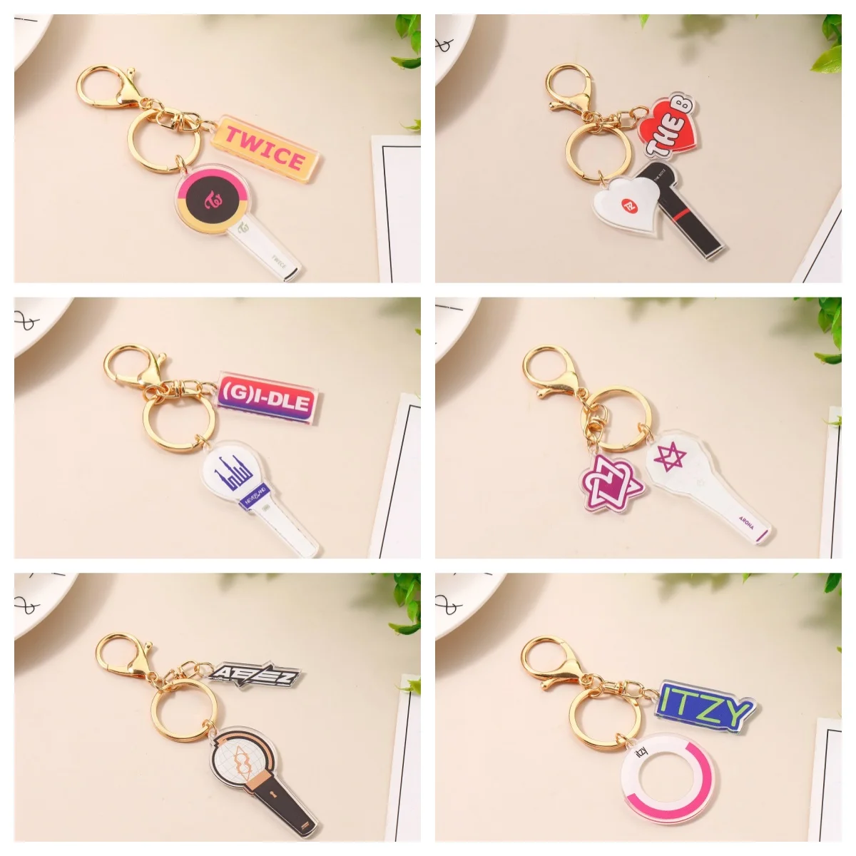 KPOP (G)I-DLE ATEEZ ASTRO Lightstick двусторонний акриловый брелок KARINA CHAERYEONG YUQI периферийный