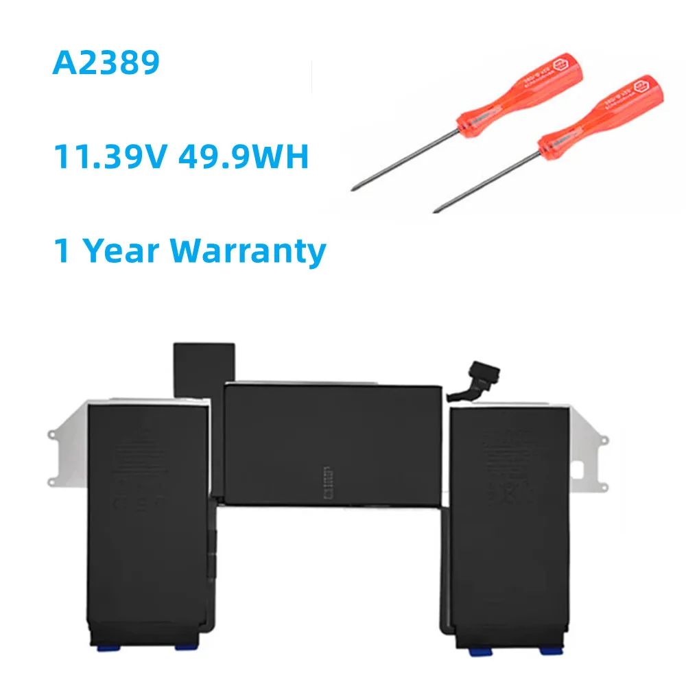 

A2389 11.39V 49.9WH/4380mAh Battery For Apple MacBook Air 13" A2337 2020 EMC3598 EMC3302 MGN53LL/A MGN83LL/A MGN63LL/A MGN93LL/A