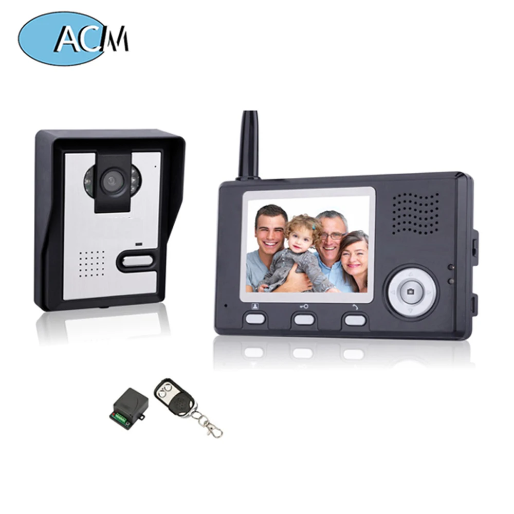 

2.4GHz Dual-Way Color Phone Intercom System Camera Monitors IR Night Vision Wired Door Bell Kits Smart Video Doorbell Intercom