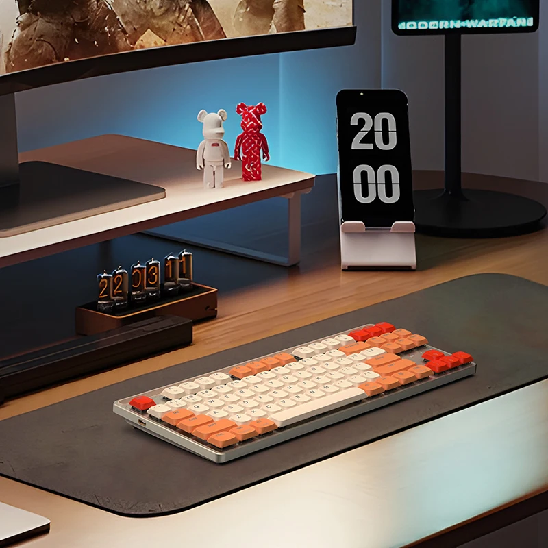 Низкопрофильная механическая клавиатура Outemu Brown Switch игровая TKL Style 2 4G BT Проводной