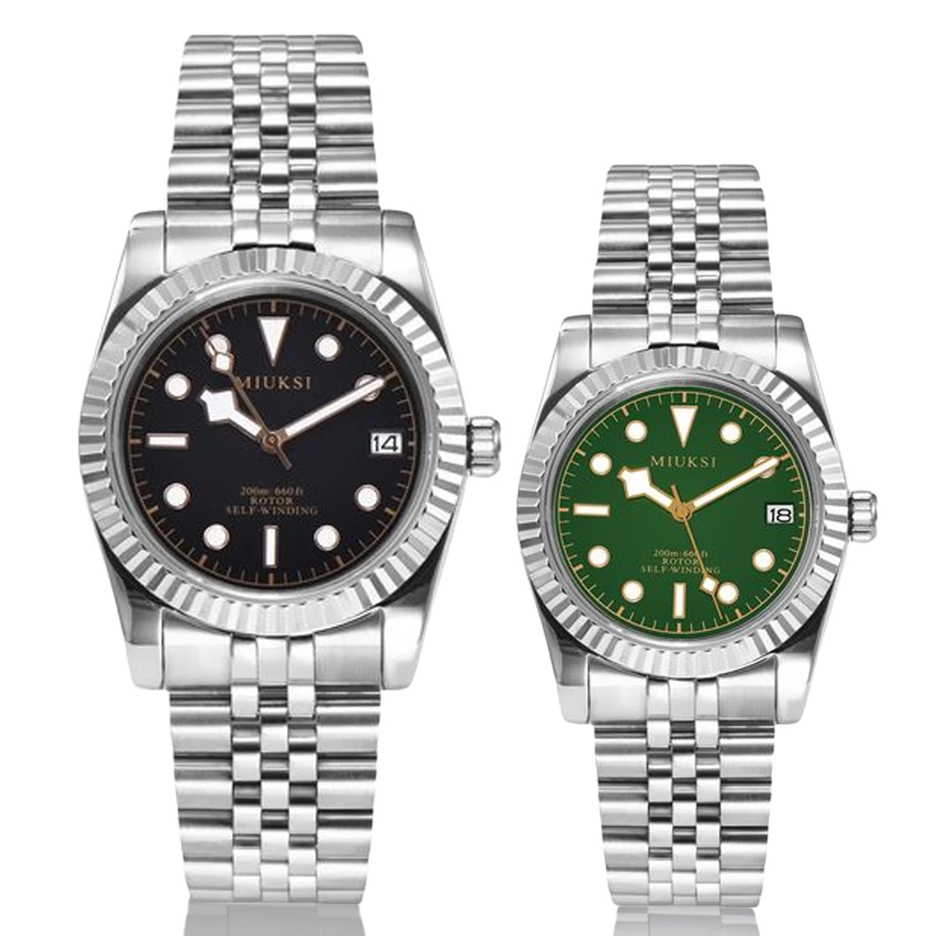 

MIUKSI 36mm/40mm New Fashion Top Mechanical Wristwatches NH35 Automatic Movement For Men Toothed Case Relogio Masculino Clock