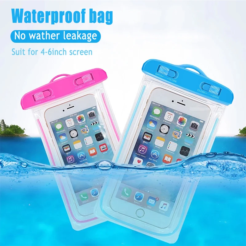 

Waterproof Phone Bag Drift Diving Swimming Waterproof Phone Case for 6inch Mobile Cover Pouch Bag Case Underwater Case