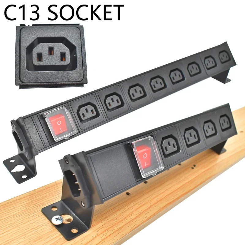 Сетевой фильтр PDU розетка C13 для настольного компьютера с 14 портами 1-10AC двойной