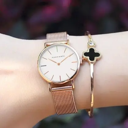 Часы Hannah Martin женские водонепроницаемые простые универсальные кварцевые