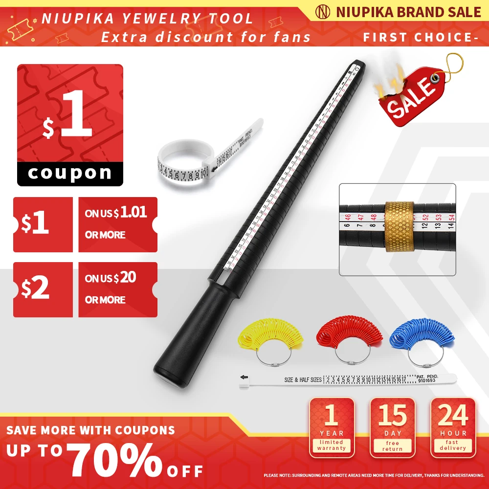 Ring Sizer Professional Measuring Gauge Finger Stick Sizes US 0-13 & UK  A-Z DIY Jewelry Making Tools