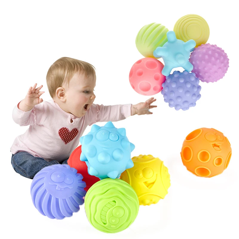 

Baby Textured Sensory Balls Set Baby Development Toys 3 6 12 Months Tactile Sensory Toys Soft Squeaky Balls For Babies Toddlers