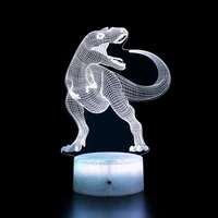 dinosaur led night light lamp 16color 3d night light remote control table lamps toys gift for kid home decor