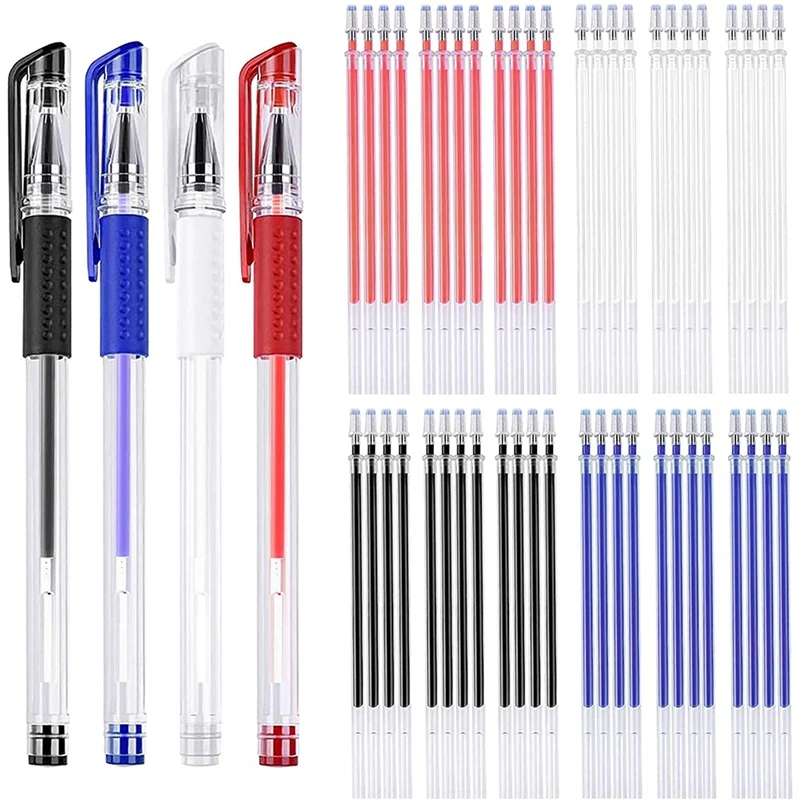 

4 Pieces Heat Erasable Pens For Fabric With 48 Refills Fabric Marking Pens Fabric Markers For Quilting Sewing DIY