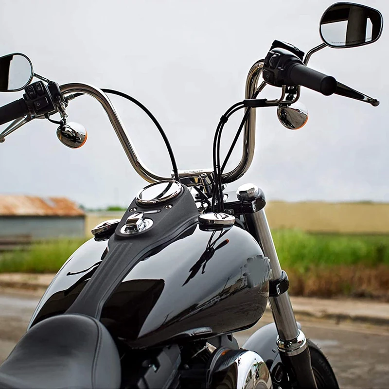 8 мм хромированные мотоциклетные зеркала Sportster с длинным стержнем для Road King Street