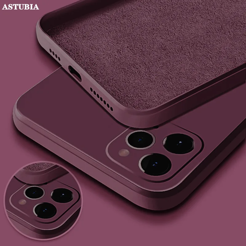 

Official Square Liquid Silicone Case For iPhone 11 13 12 Pro Max Mini Full Protector Case For iPhone XS MAX XR X 7 8 PLUS Cover