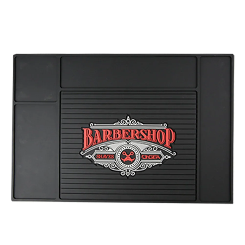 

Mat Barber Accessories Hairclipper Station Barbershop Shop Haircut Tool Organizer Heat Resistant Salon Table Pad