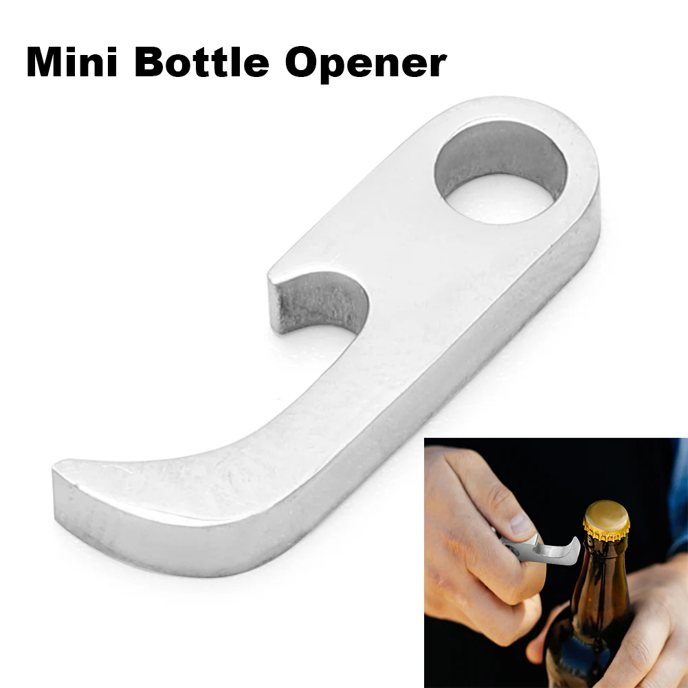 

Маленький прочный многофункциональный инструмент, открывалка для бутылок из нержавеющей стали, домашний брелок, легкая в эксплуатации нержавеющая сталь для кухни, столовой, бара