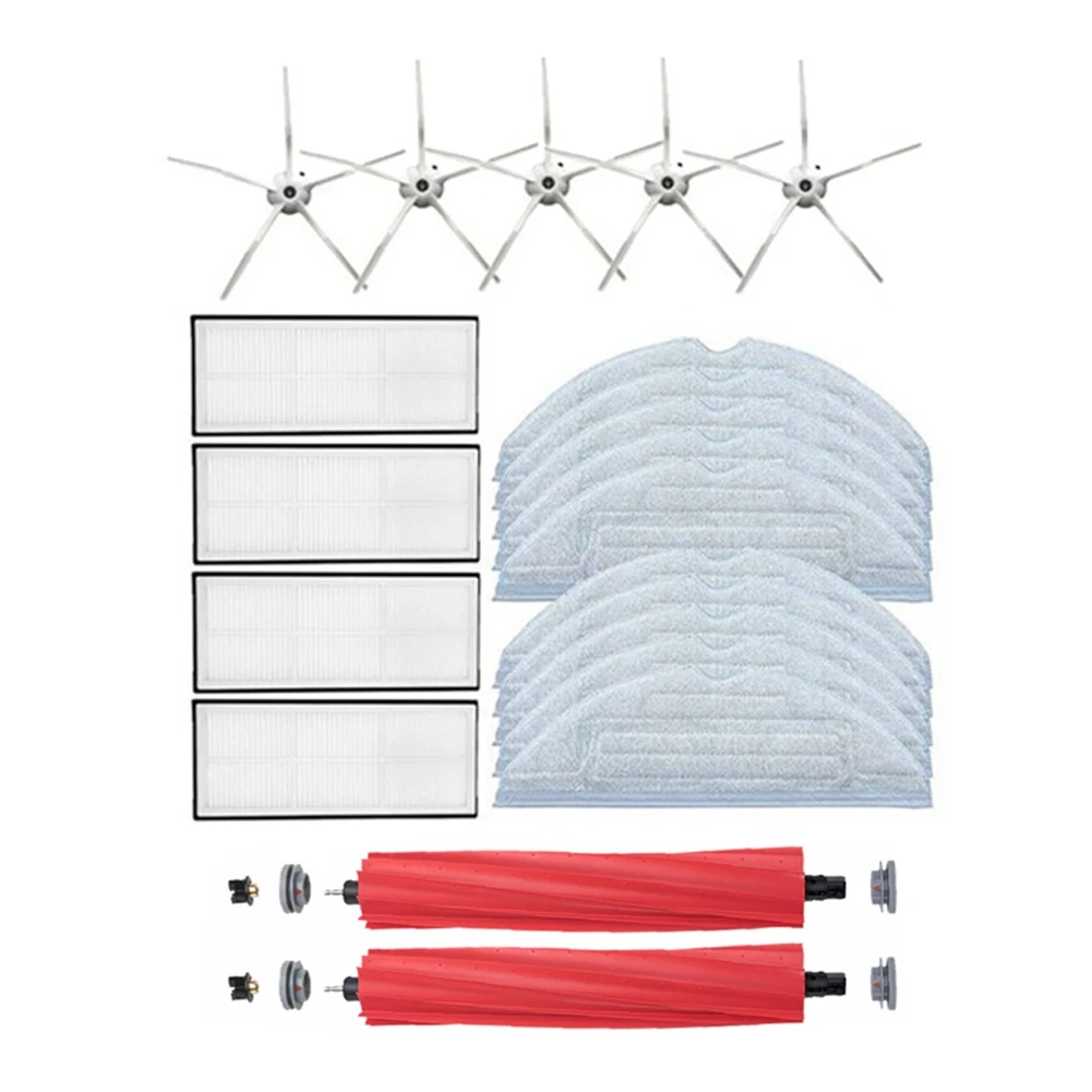 

Запчасти для пылесоса Xiaomi Roborock S7 T7S T7S PLUS, основная и боковая щетки, фильтр НЕРА, насадка на швабру