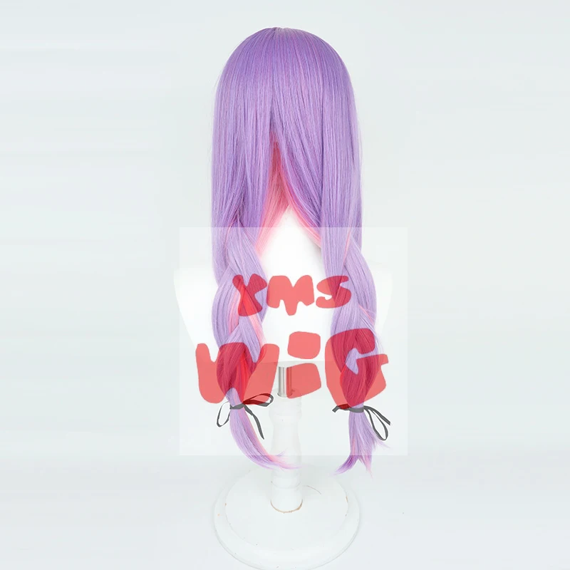 Hololive Vtuber Tokoyami Towa Косплей Парик 60 см Длинные Розовые Плетеные Термостойкие