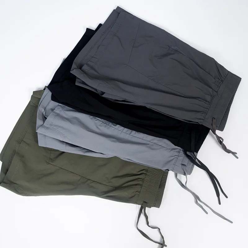 Luluwear Summer Men's Sports Shorts Drawstring Fitness Jogging Fast Dry Breathable Casual with Zipper Pocket High Elastic Shorts