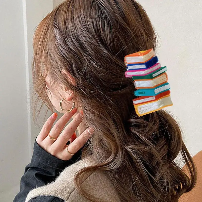 Заколка для волос в книге уникальный зажим книжном стекле аксессуары учителя