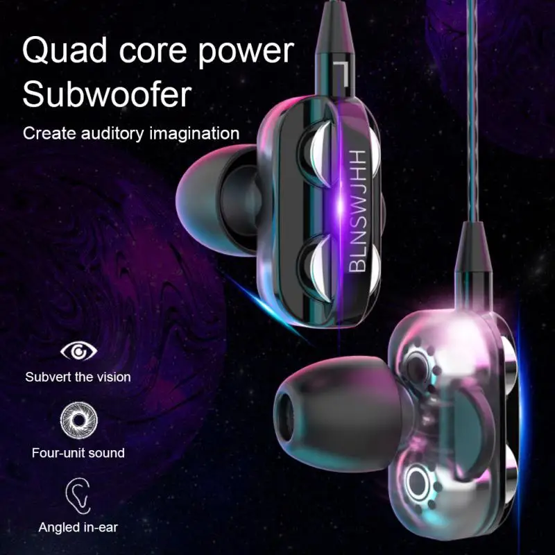 

New Wired Earphones Type C Subwoofer Stereo Earbuds Gaming Headset For Huawei Xiaomi Samsung