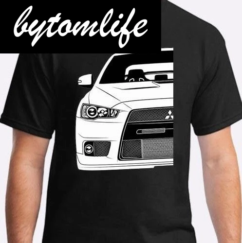 

Summer 2019 100% Cotton Camiseta negra mitsubishi lancer evo T-Shirt