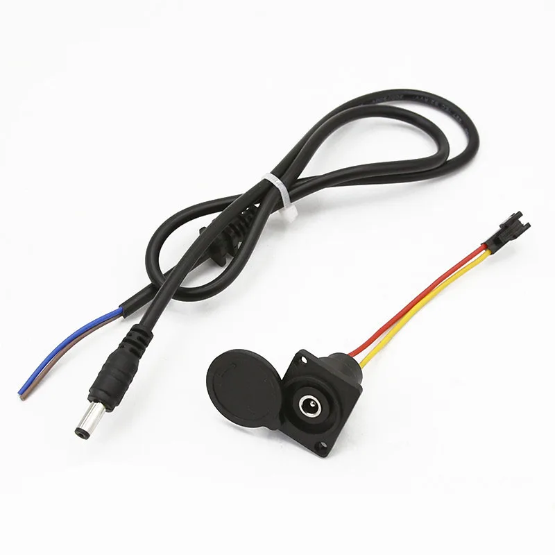 

Electric Li-ion Charger Output Connection Plug DC2.1 Video Charging Cable Charging Port Holder with Cover Male Female Connectors