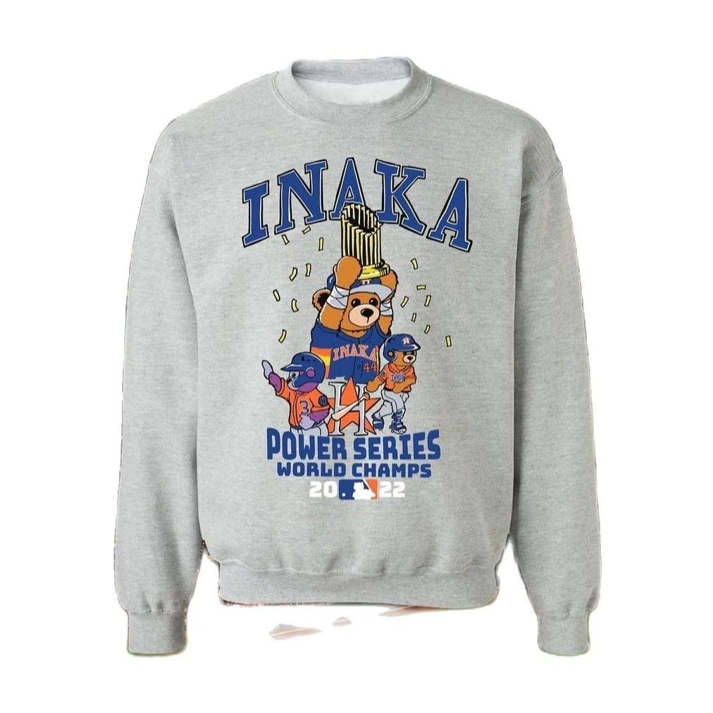 

Inaka Sweatshirt Houston Astros Cotton With Fleece Limited Edition Teddy Crewneck: IP x World Champs US SIZE