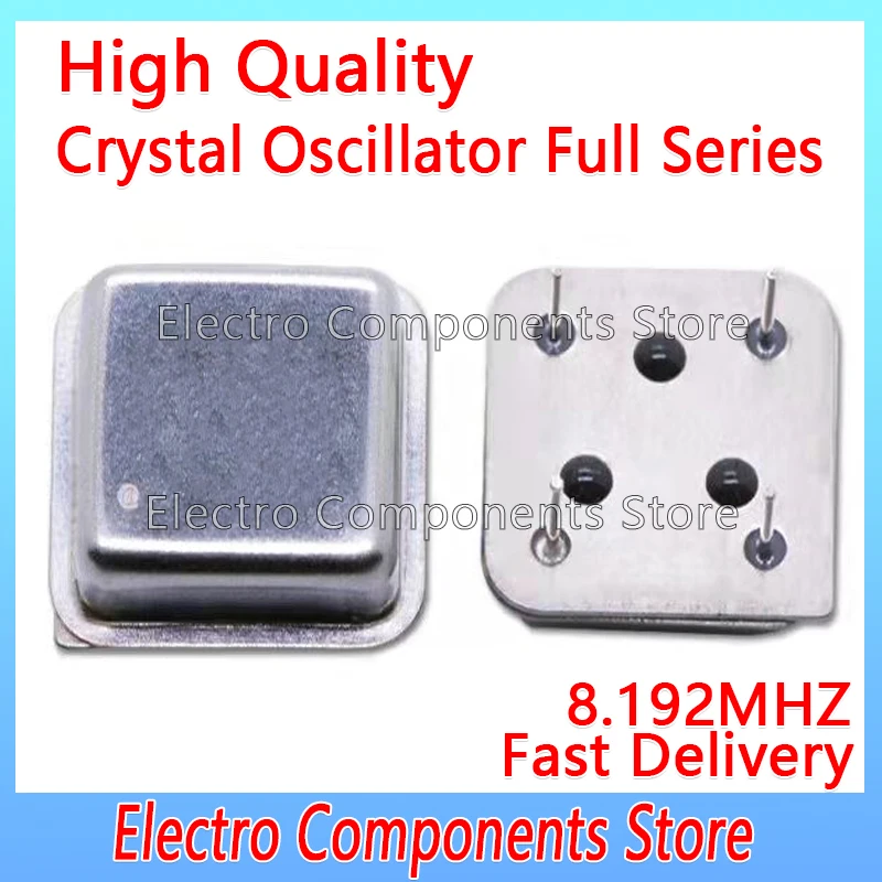 

Квадратные полуразмерные Кварцевые генераторы 8,192 МГц активный кварцевый генератор с отверстием 8,192 м 4P OSC DIP-4 OSC 4-контактный DIP4