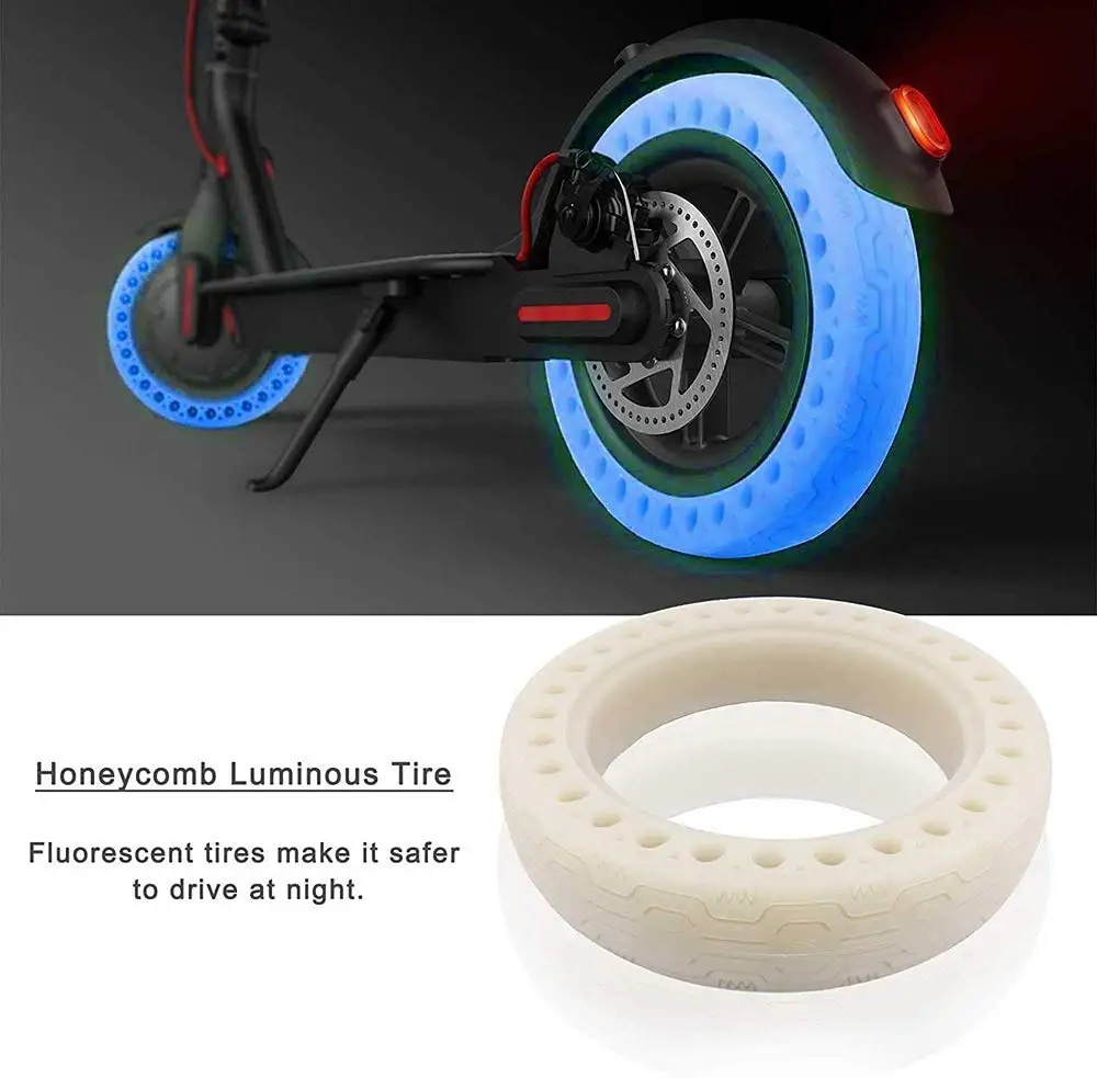 

Scooter Tires 8.5 Inch Fluorescent Tire Durable For Xaiomi M365 Electric Scooter Replacement Accessories Luminous Solid Tire