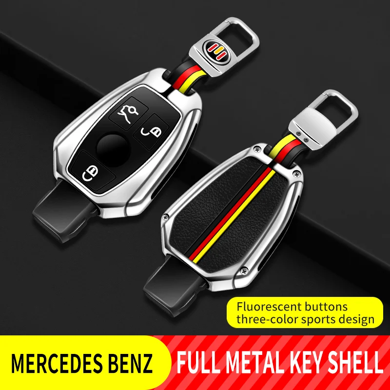 

Zinc Alloy+Silica Gel Car Key Case for Mercedes Benz C Class W204 GLC260 C200 CLA GLA W205 W212 C S E Class Accessories