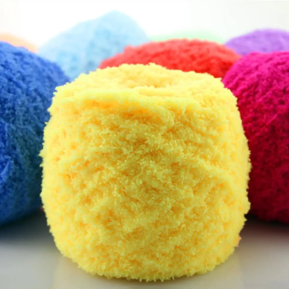 

Coral Fleece Yarn Ball for Scarf Blanket Bag Handmade DIY Knitting and Sewing Supply 40 Candy Colors