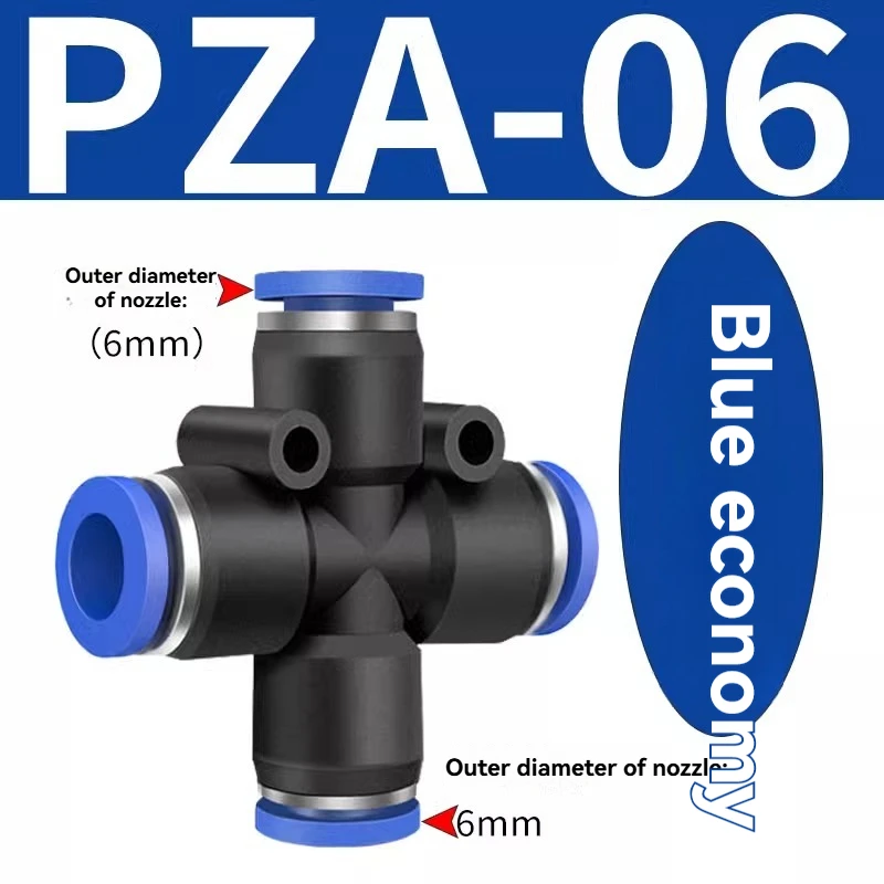 

PK PZA6 Пневматические пластиковые фитинги 4-ходовой и 5-ходовой для быстрого подключения водяных шлангов и воздушных трубок с 4 мм, 6 мм, 8 мм, 10 мм, 12 мм