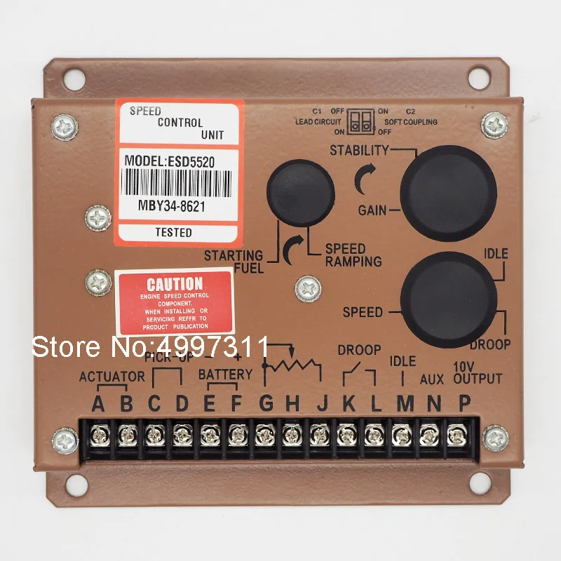 

Chinese Factory ESD5520 Quality Generator Speed Controller Control Unit Speed Governor ESD5520E For Diesel Generating Set