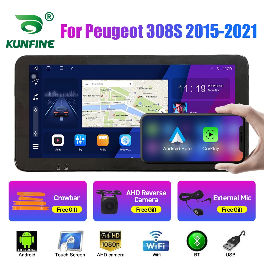 

Автомобильный радиоприемник для Peugeot 308S 2015-2021 Octa Core Android автомобильный DVD GPS навигатор автомобильное стерео устройство головное устройство Carplay Android авто