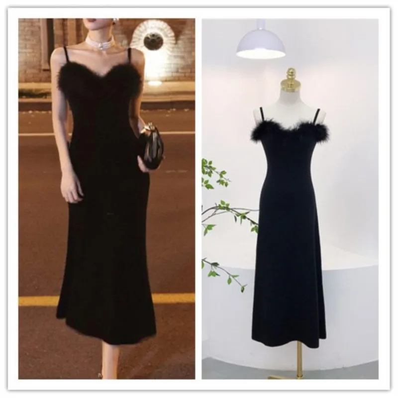 

Накидка на бикини, Пляжное Платье, парео для женщин, ретро Гонконг, меховая, с открытой спиной, пряжкой, юбка с завышенной талией, майка, топ на осень-зиму