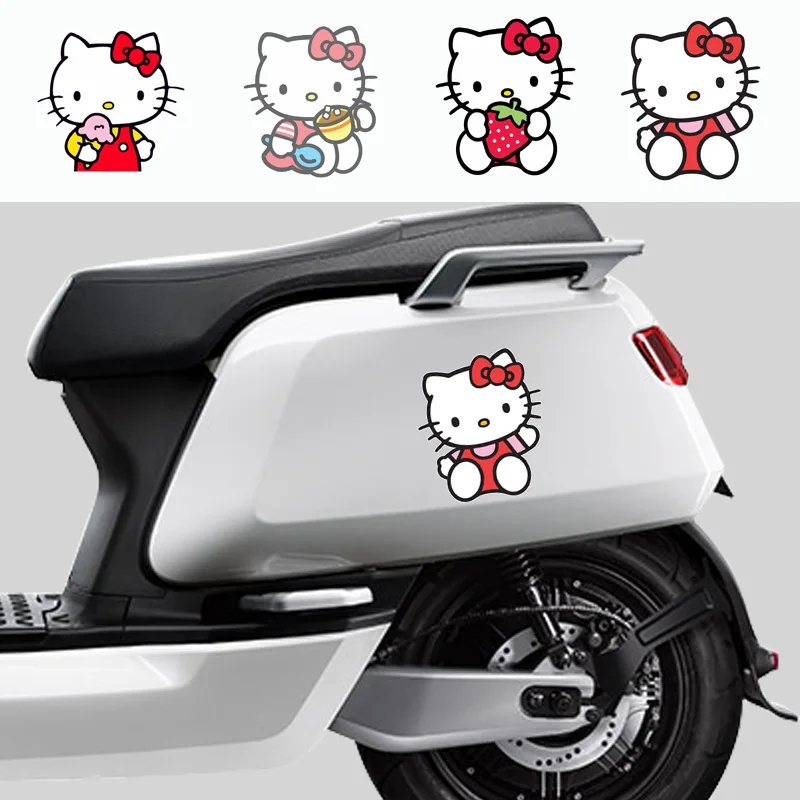 

Автомобильные аксессуары Hello Kitty, наклейки, персональная мультяшная Милая гирлянда, чехол для автомобиля, украшение корпуса, креативные нак...