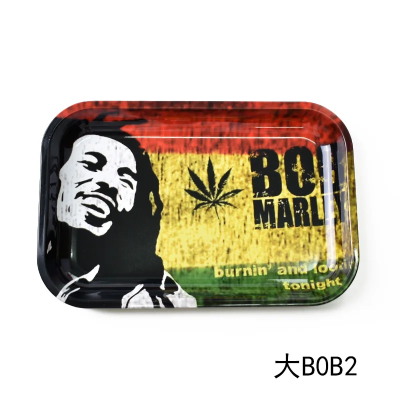 

11'' x 7'' Large Weed Rolling Tray Tobacco Accessories 280 * 180mm Tinplate Cigarette Smoke Metal Multi Pattern Iron Tray