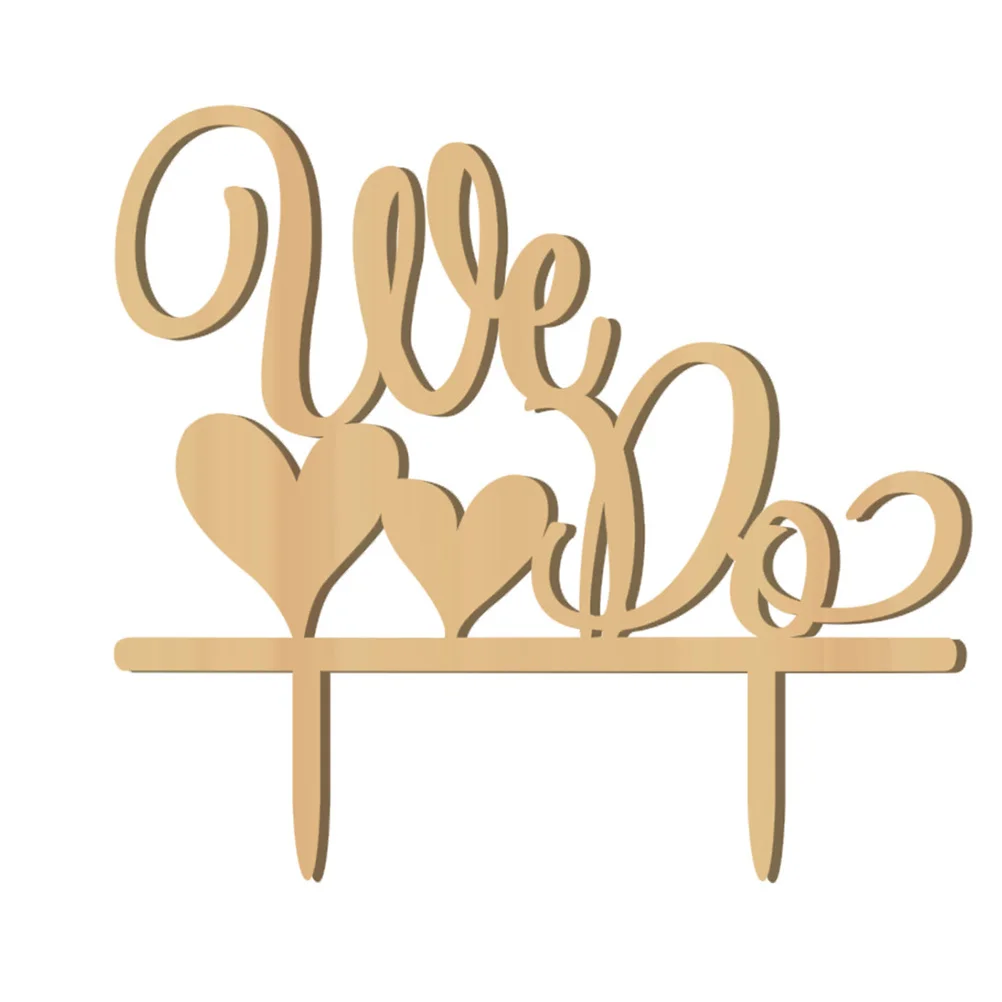 

Wedding Souvenirs Wood Cake Decorations Vintage Keepsake Wooden Topper Decoracion Para Pasteles