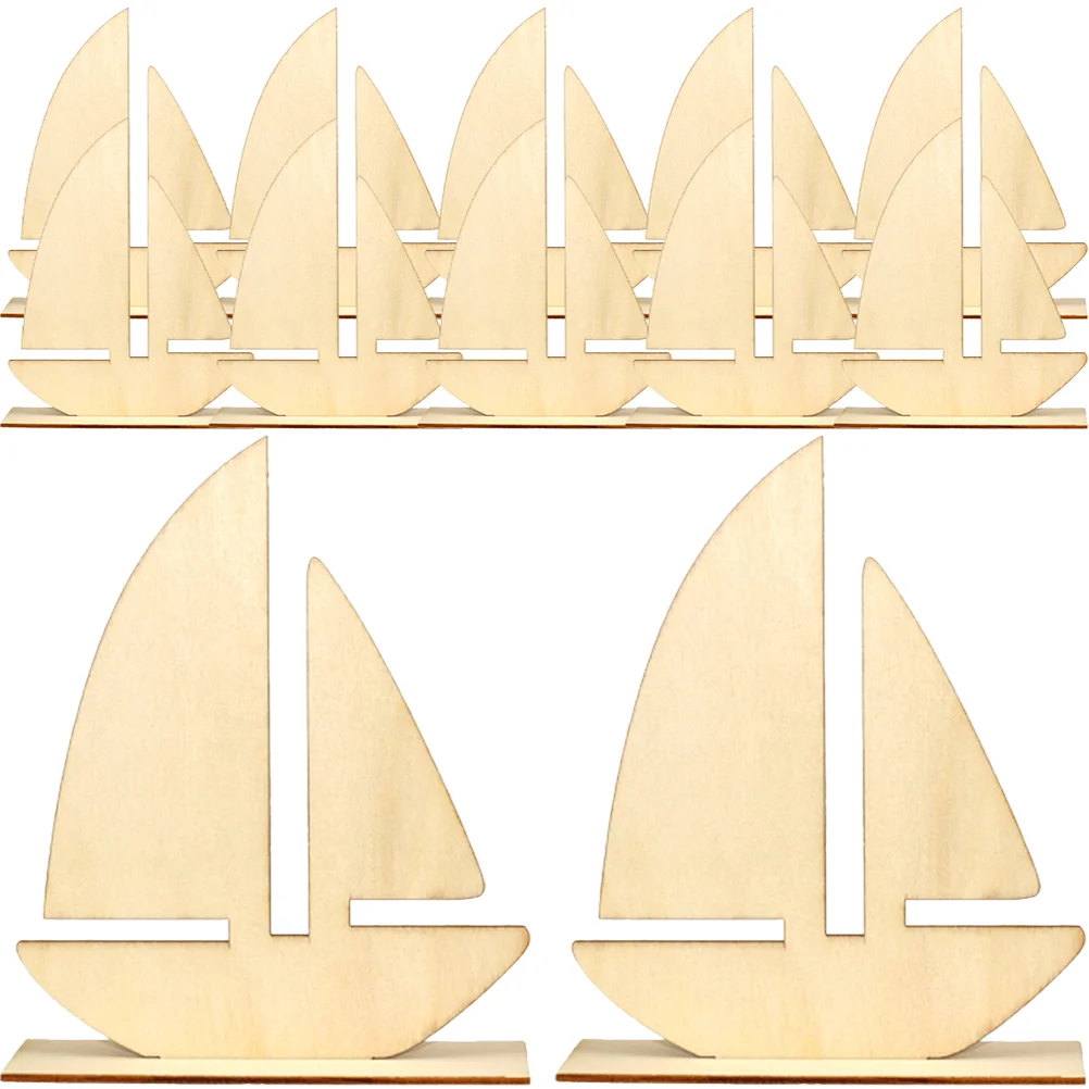 

Wooden Sailboat Wood Decorations Model Diy Shape Embellishments Rustic Cutouts Slices Unfinished Shaped Discs Sea Coastal Ocean