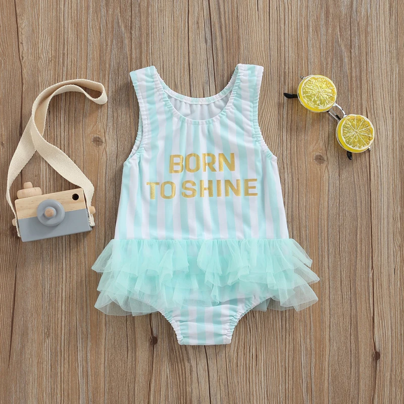 

Новинка, Женский раздельный купальник в полоску без рукавов, сетчатая декоративная короткая многослойная пляжная одежда в полоску с круглы...