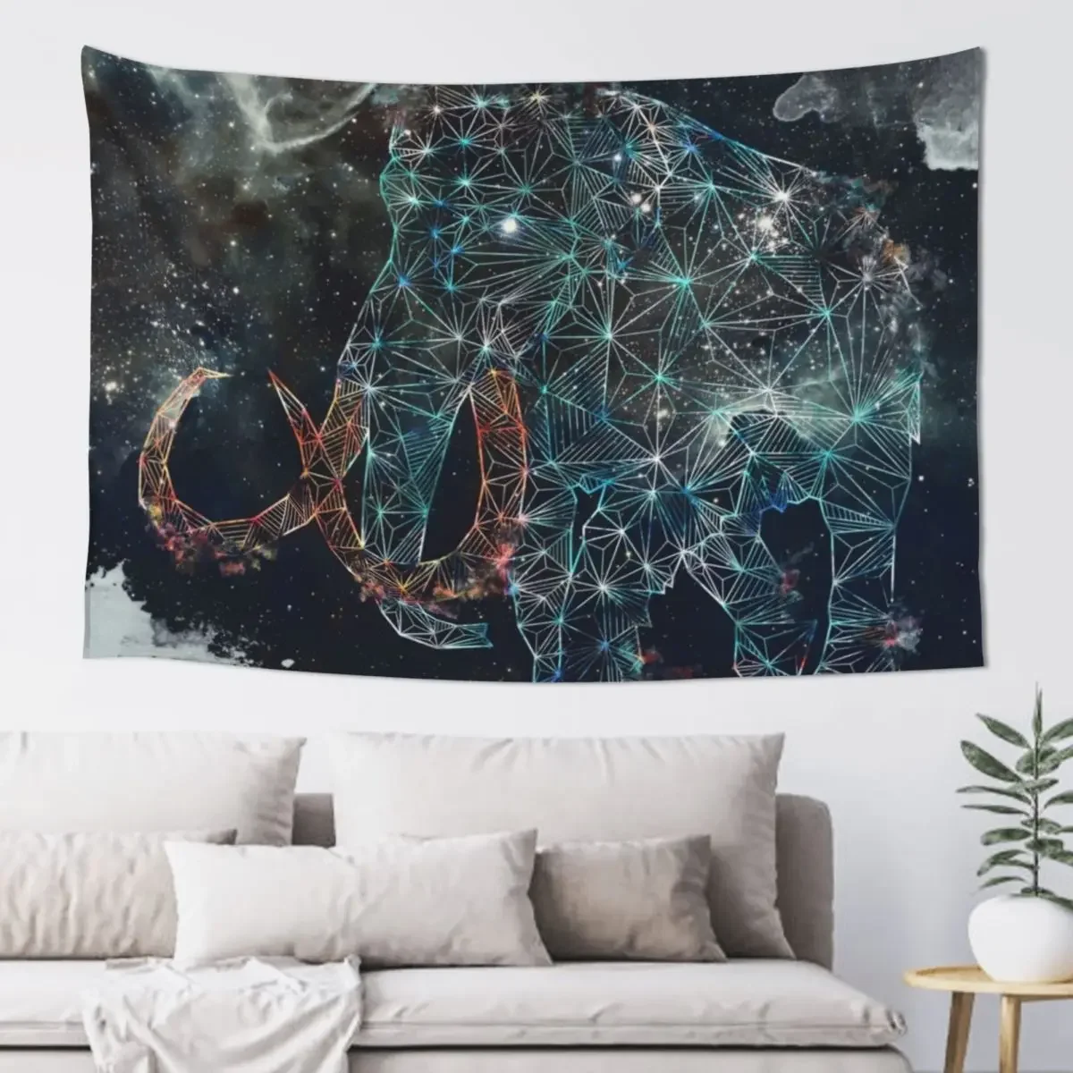 Гобелен Небесный мамонт украшения для комнаты эстетические настенный декор