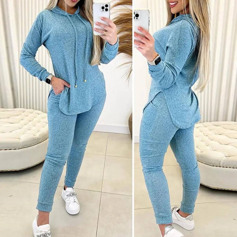

Summer Women Suit Stylish Women's Hooded Sweatshirt High Waist Pants Set Comfortable Fashionable Versatile for Spring for All