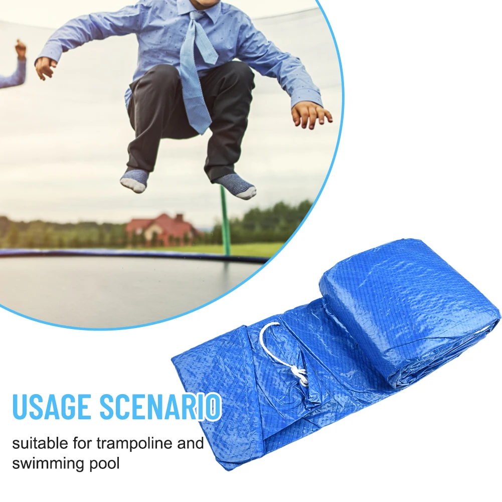 

Premium Trampoline Cover, Blue Color, Suitable for 305cm or 366cm Diameter Trampolines, Protects against Rain, Dust, and Leaves