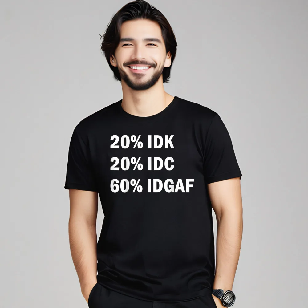 Футболка IDK IDC IDGAF забавные специальные детские футболки с коротким рукавом 100%