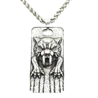 retro 3d tiger pendant vintage necklace king of beasts male jewelry