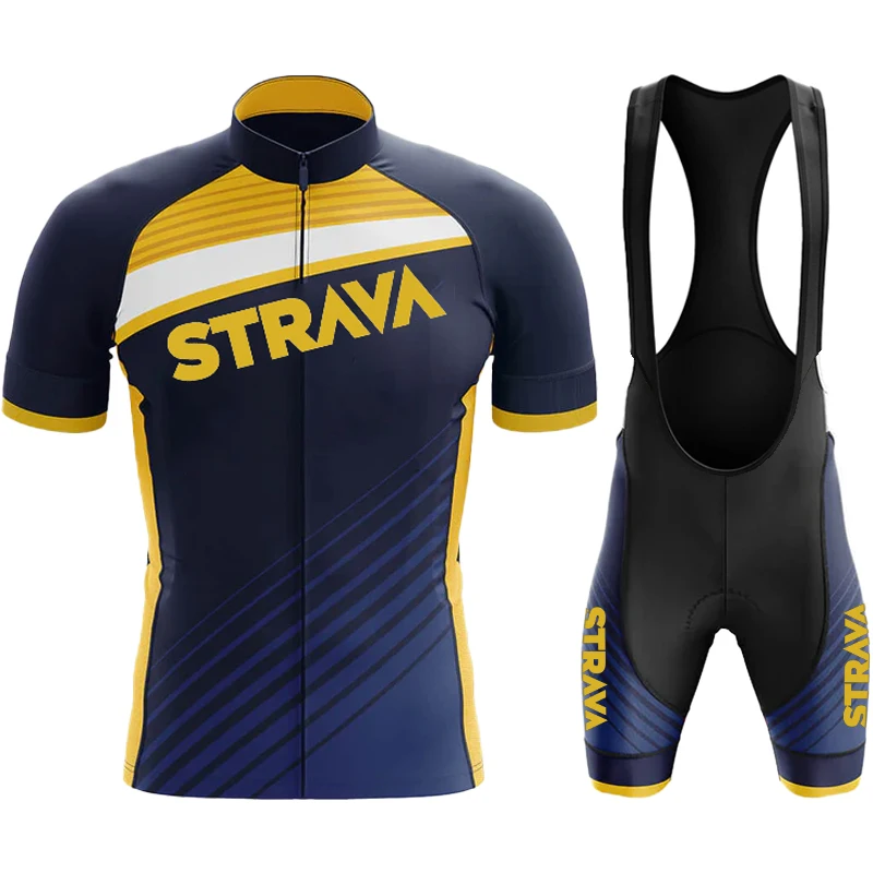

Bicycle Equipment STRAVA Sports Set Cycling Clothing Mens Sets Summer 2023 Men's Outfit Jersey Uniform Man Pro Team Clothes Mtb