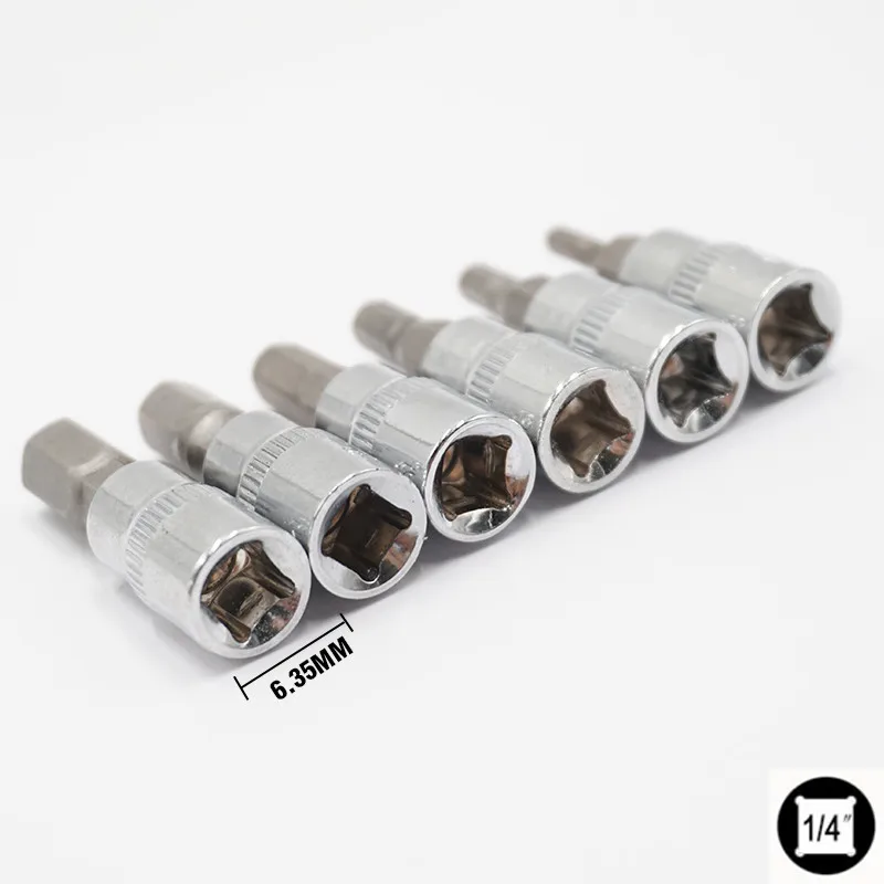 

Шестигранная насадка с гнездом 1/4, Набор насадок для отвертки, шестигранные зеркальные насадки для отверток, 6 шт., домашние многофункциональные насадки для отверток, инструмент