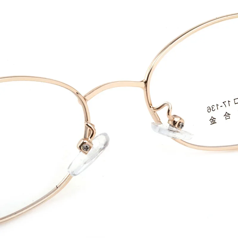 50mm Small Frame Super Elastic Memory Metal Glasses Optical Prescription Myopia Hyperopia for Women Full Rim -75 -100 -125 +150