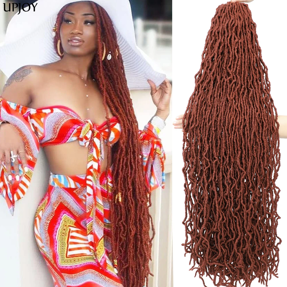 18 24 36Inch Faux Locs Crochet Hair Braid Soft Locs Braiding Hair Afro Roots Synthetic Hair Extensions Goddess Locs Crochet Hair