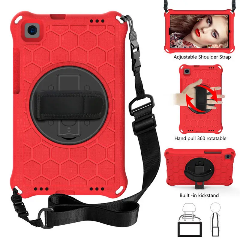 Tablet Case for huawei M5 8.4 M3 8 shockproof drop resistance hand held swivel bracket with pen tray  strap multiple protection